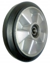Колеса (алюминиевый обод, эластичная черная резина покрытие, шарикоподшипник) для гидравлических тележек (200x50 мм RU (Noblelift))